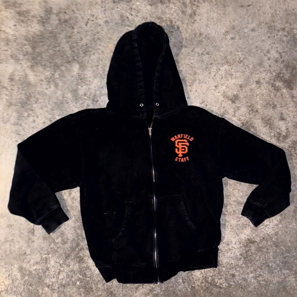 Rare Wu-Tang Clan Warfield Staff Crew Hoodie Wu Logo SF Venue Gear Sz M